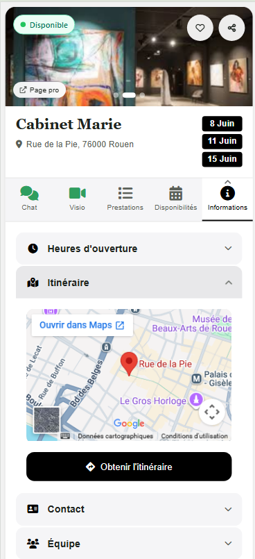 Accès à votre page