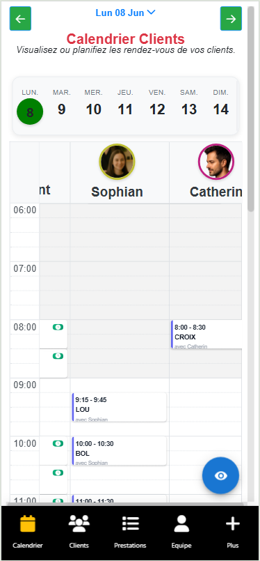 Calendrier mobile