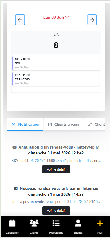 Recevez des rendez-vous